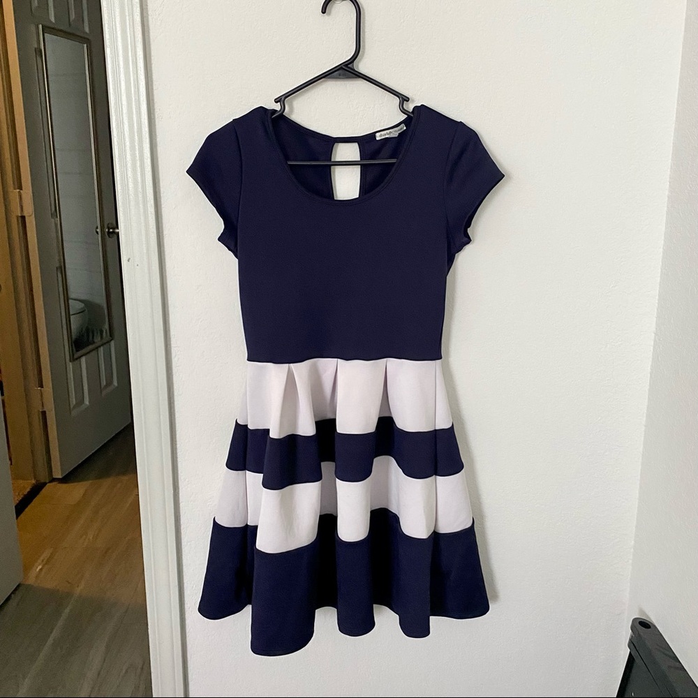 Charlotte Russe navy and white sailor dress